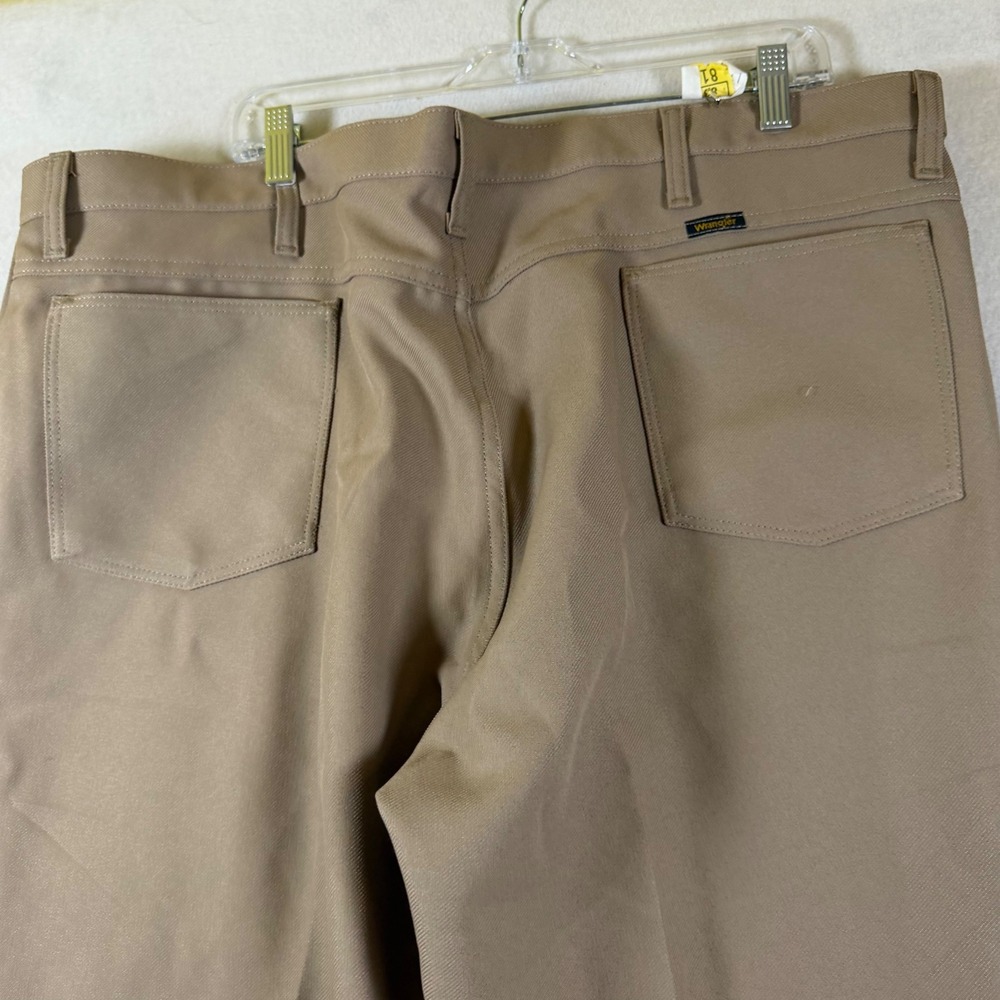Wrangler 82TN Cowboy Cut Tan Dress Jeans‎ Mens 44x32 Straight Leg Western Slacks